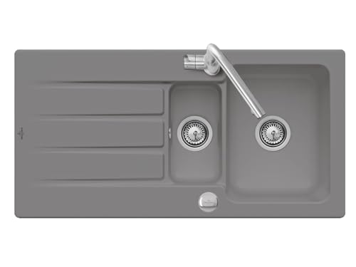 Villeroy & Boch Architectura 60 XR - 3365 02 SL Stone Keramikspüle Excenterbetätigung