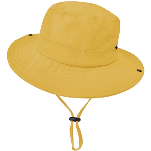 Image of Outdoor Kids Sun Hat UPF 50+ Quick Dry Foldable Bucket Hat Lightweight Adjustable Fishing Safari Hat for Girls and Boys