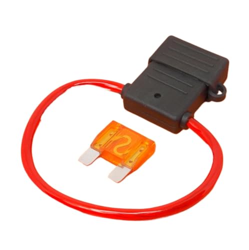 Porte-fusible avec fusible orange 40A pour protection circuit électrique auto
