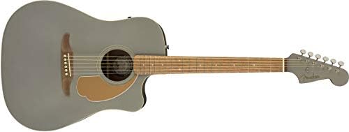 Fender Redondo Player Acoustic Guitar, Slate Satin, Walnut Fingerboard