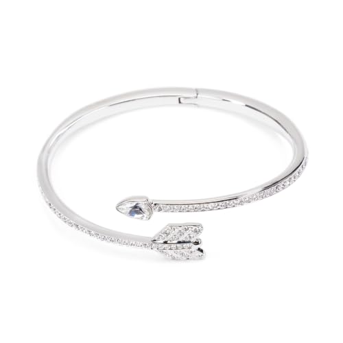 Swarovski Idyllia Collezione Bracciale rigido, Tagli misti, Freccia, Bianco, Placcato rodio
