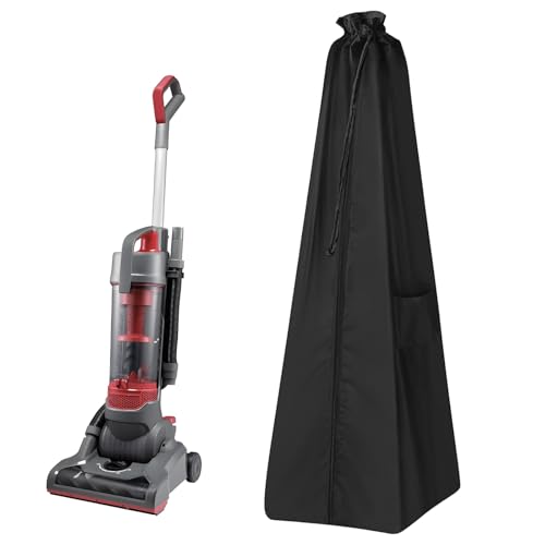 MUTUSHI Upright Vacuum Cleaner Storage Bag Household Sweeper Cleaner Protective Dust Bag Stand Vacuum Cleaner Pouch 15" L x 15" W x 48.5" H Black Only Cover