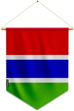 Banderín de Gambia para colgar en poliéster, 30 x 45 cm