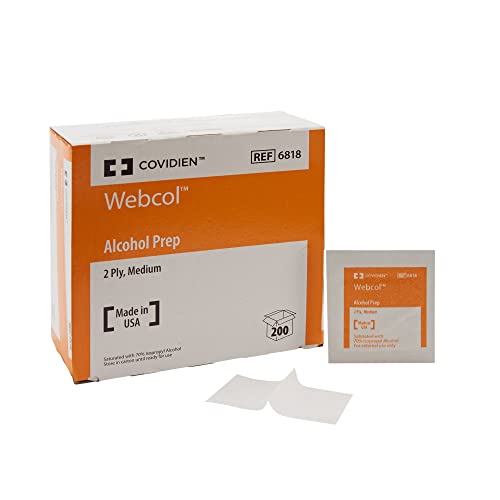 Covidien Webcol Alcohol Prep Sterile  Medium 2-Ply (Case of 4000)