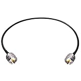 Goupchn CB Radio Antenna Coax Cable 1.6ft 50Ohm UHF PL-259 Male to Male Coaxial Cable RG58 for Ham,...