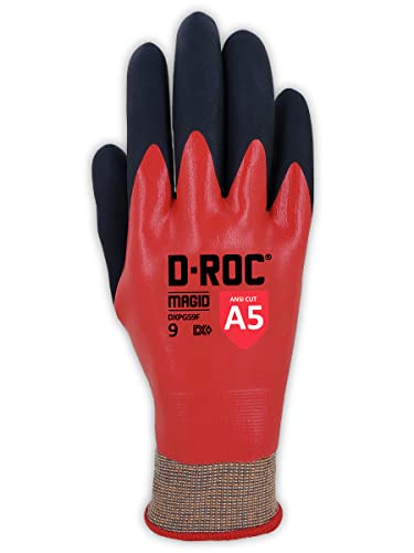 Image of MAGID D-ROC DX+ Technology DXPG59F 18-Gauge Double-Dipped Foam Nitrile Fully Coated Coreless Work Glove