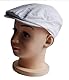 Cool4 Kinder Leinen Flatcap Schiebermütze Vintage Gatsby Mütze Cap A15 (as3, Alpha, xx_s, Weiß, 52)