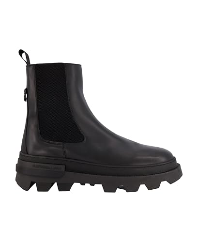KARL LAGERFELD Men's Leather Plain Toe Chelsea Boot Combat 5