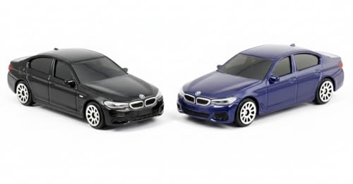 D-Power 1:64 Diecast BMW M550i Licensed Collectible Model Car (Assorted Colors Indigo/Black 1 Piece) | Metal Body Free-Rolling Wheels