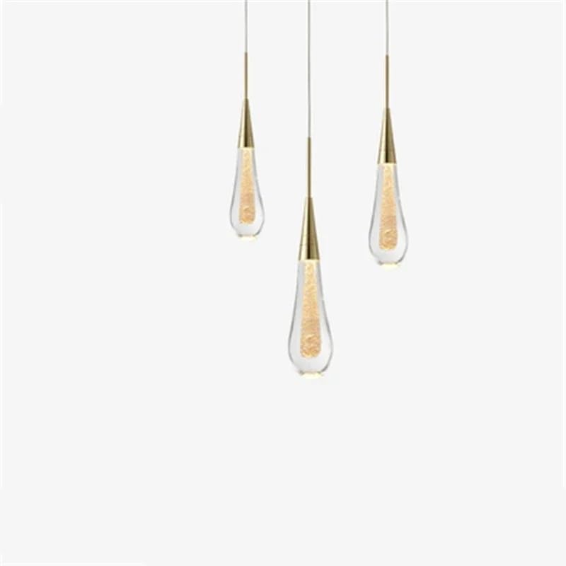 Lampe de chevet suspendue en cristal de luxe pour villa et chambre chic