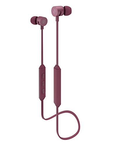X by Kygo E4/600 Wireless Bluetooth 4.1 Sports Earphones, Built-in Microphone, aptX Codec, Magnetic Housing and 6 Hours Playback, 1.5 Hour Quickcharge - Burgundy