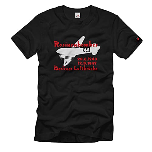 Pont aérien de Berlin vêtement Rosine Bomber t-shirt militaire noir L