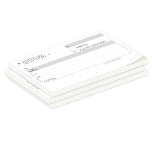 Carnet de reçus A6 pissenlit PRICARO pour facturation manuelle et reçu de paiement, lot de 5