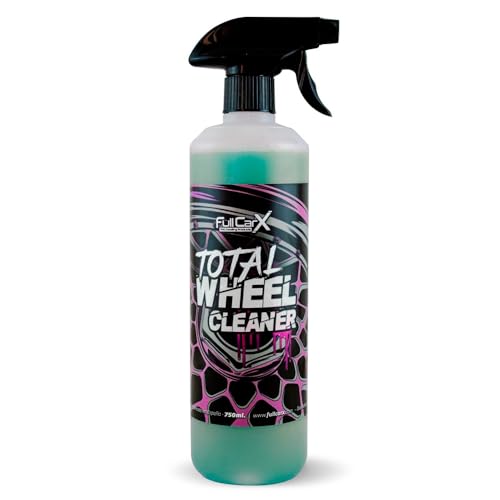 FULLCARX Total Wheel Cleaner 750ml Limpia Llantas y Neumáticos Coche, Potente y Eficaz Alta Sustancia Activa, Limpiador Desengrasante, Acabado Coating Brillo, Producto Limpieza Detailing Profesional