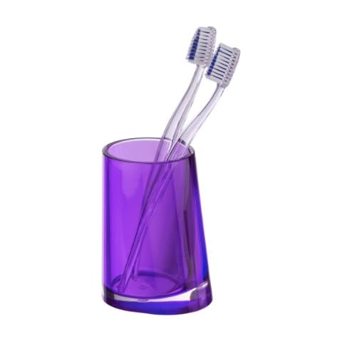 WENKO 20240233 Zahnputzbecher Paradise Purple - Zahnbürstenhalter für Zahnbürste und Zahnpasta Cover