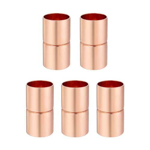 ZOWZEA ストレート銅カップリング継手 5/16インチ ID 銅パイプ溶接ジョイントコネクターアダプター HVACエアコン用