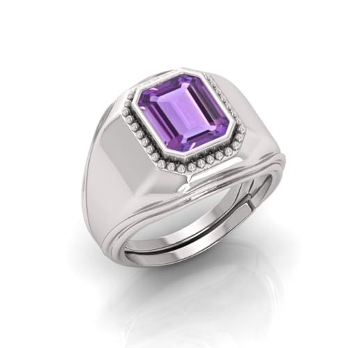Bague améthyste réglable sans compromis sur la taille du doigt - 3