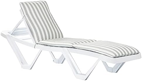 Harbour Housewares 1x Beige 180cm x 50cm Sun Lounger Cushion - Replacement Outdoor Garden Patio Sunbed Chair Pad - Master Range Cushion Only