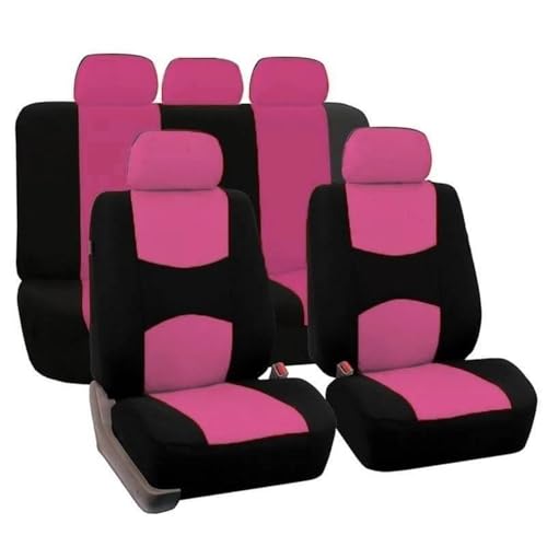 Housses de siège auto pour Logan rose : ensemble complet de protection universelle 5 places