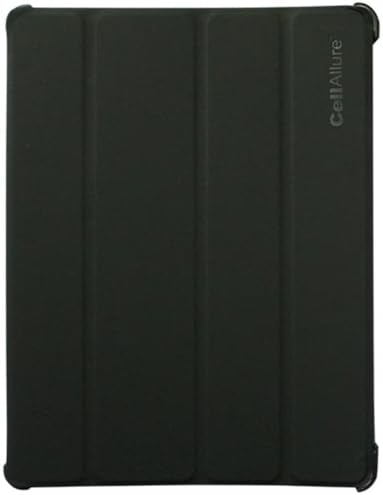 CELLALLURE Magnetic Smart Rubber Protective Case for The New iPad/iPad 2,Black (CAPOD66-0703)