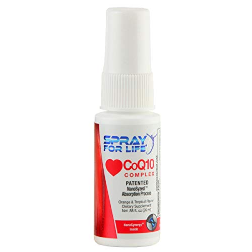 Spray for Life® CoQ10, Vitamin E & L-Carnitine Spray with Nanotechnology 1oz Orange