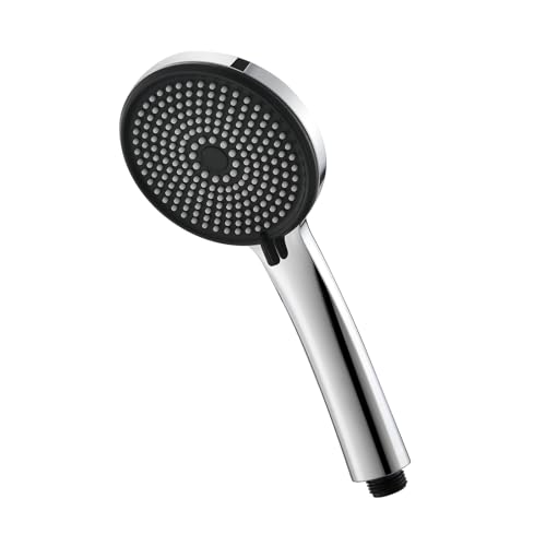 GRIFEMA Soffione Doccia Alta Pressione – 3 Modalità di Spruzzo, 216 Ugelli in Silicone Anticalcare, Design Leggero, Finitura Cromata, Universale e Facile da Installare, G807