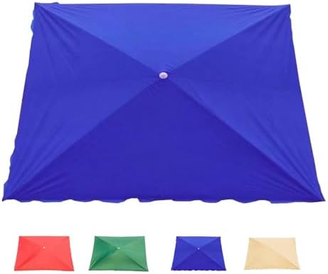 Rectangular Umbrella Replacement Canopy 10'x8' (Khaki) - Durable Outdoor Patio Umbrella Cover for 4/6 Ribs, Ideal for Market Table & Lawn Use, 300x250cm