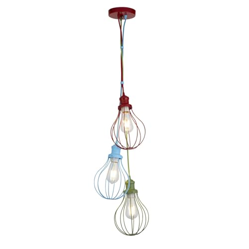 Image of Searchlight Kids 3 Light Mu Lighti Drop Balloon Cage Pendant Mu Lighti - Colour
