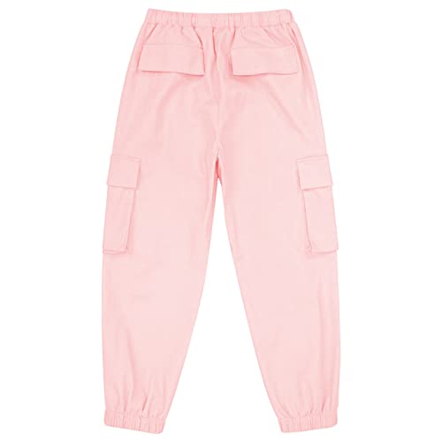 Jhaoyu Kids Boys Girls Cargo Pants Jogger Elastic Waist Multi-Pockets Dance Hip Hop Hiking Athletic Trousers Sweatpants4