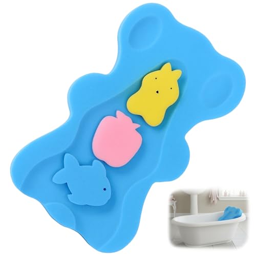 Baby Bath Sponge Support, Anti-Slip Foam Baby Bath Cushion &