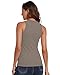 WOWENY Women's Thermal Tank Tops Sleeveless Fleece Underwear Tops Winter Camisole Cold Weather Base Layer Warm Vest(Grey,M)