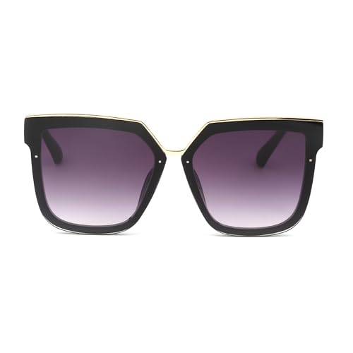 Oversized Sunglasses for Women, Square Style for Womens, Narrow Square Frame Visor Shades UV4002