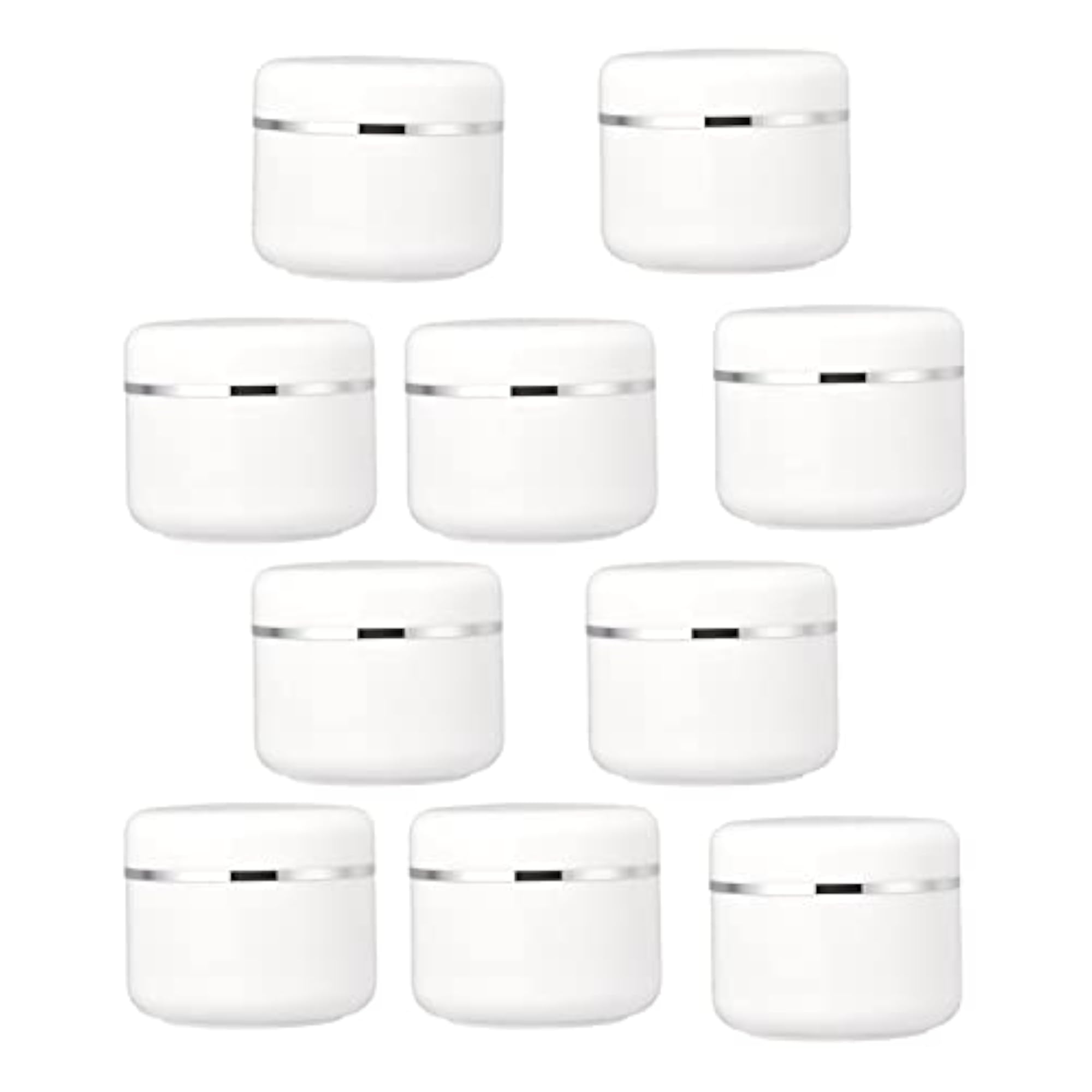 10x Mini Round Pot Jars Empty Containers for Travel