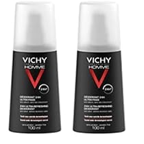 Vichy Homme Deodorante Spray da Uomo Ultra-Fresco, Per Tutti i Tipi di Pelle, Efficacia per 24H, Pelle Protetta dai Cattivi Odori, Con Acqua Termale di Vichy e Zinco Ricinoleate, 100 ml