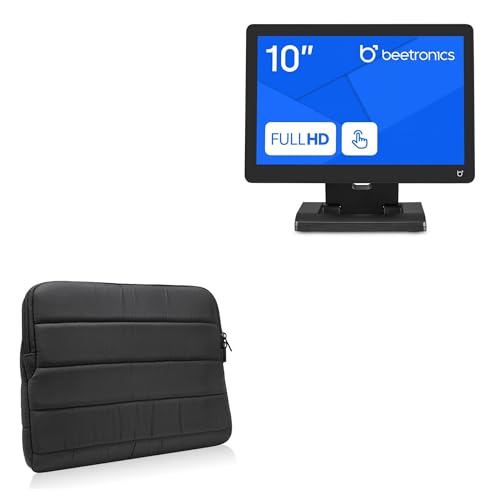 BoxWave Case Compatible with Beetronics 10TS7 - Polar Jacket, Puffy Padded Material Zip Up Sleeve Pouch - Jet Black