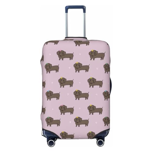 Travel Luggage Cover - Dachshund Dog Puppy No.1050 Washable Suitcase Covers Protector Fits 18-32 Inch Luggage