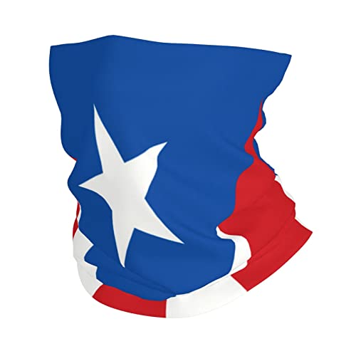 Puerto Rico Seamless Neck Gaiter Shield Scarf Bandana Face Mask Seamless UV Protection for Motorcycle Cycling Riding Running Headbands White