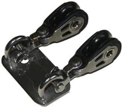 Nautos #HT5849 - Stainless Steel Base with Double Loop and 2 Dynamic 20MM Blocks - Laser Sailboat