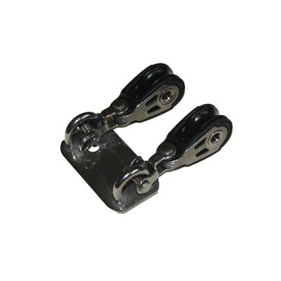 Nautos #HT5849 - Stainless Steel Base with Double Loop and 2 Dynamic 20MM Blocks - Laser Sailboat