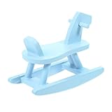 Mini cheval à bascule - il est livré avec la proportion appropriée, ce qui rend le cheval à bascule plus réaliste et exquis, chaise à bascule miniature pour poupées