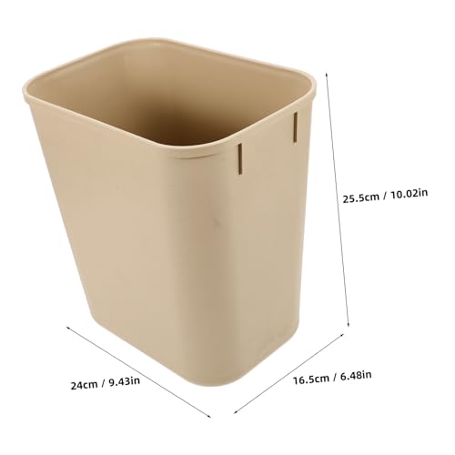Caneca de basura plástica amarilla rectangular 8L miniatura 2