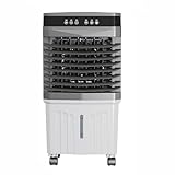 Enfriador de aire evaporativo para uso industrial de garaje, aire acondicionado portátil con tanque de agua, 3 velocidades, temporizador de 12 horas, paquete de hielo, ventilador de refrigeración de