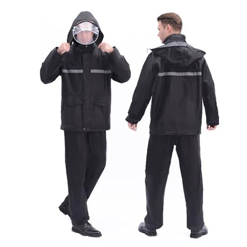 OZPPM Rain Suit Jacket & Trouser Suit Raincoat for Men & Women, Outdoor All-Sport Waterproof Breathable Anti-storm, High Visibility Reflective Rain Coats(Blue)