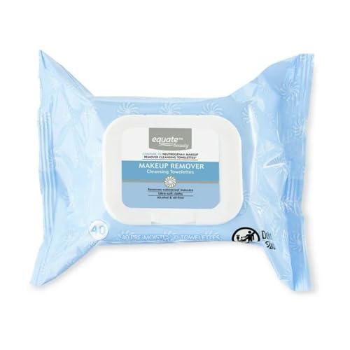 Equate Makeup Remover Cleansing Towelettes, 40 Count, 2 Pack