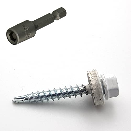 Viti autoperforanti 4,8x35 mm RAL 9003 bianco