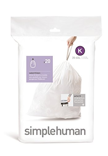 simplehuman code K, custom fit bin liners, 400 pack