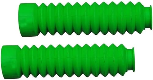 Amortisseur de pour moto avec soufflet de protection caoutchouc vert (2 pièces)