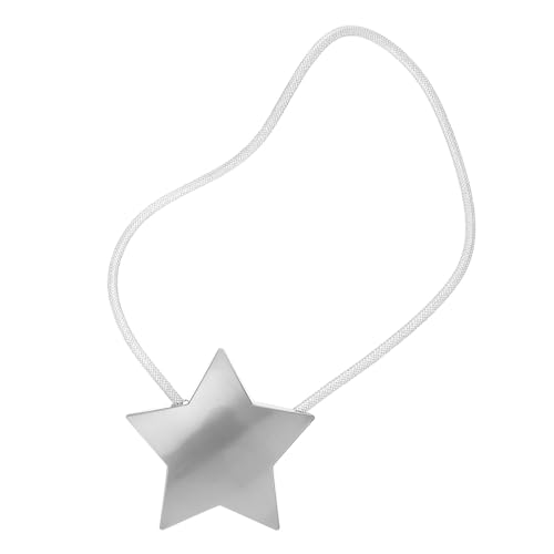SEWACC Sujetadores Magnéticos para Cortinas Forma de Estrella Hebillas Metálicas Plateadas sin Taladro Sujetadores Ajustables para Sala Dormitorio y Cocina