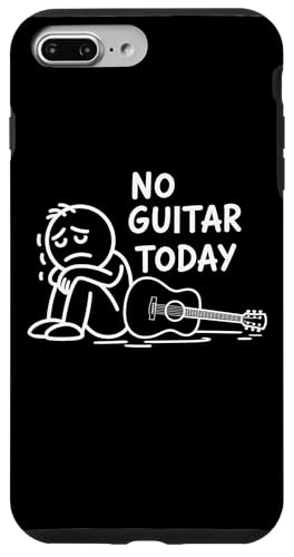 No Guitar Today, Funny Sad Stickman �M�^���X�g ���y�v���[���[ �X�}�z�P�[�X iPhone 7 Plus/8 Plus �p