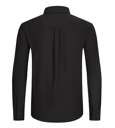 Alex Vando Mens Button Down Shirts Two Pockets Long Sleeve Casual Dress Shirt for Men